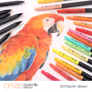 Languo x Qimiart Retractable Colored Pencils with Sharpener – 12 Candy Colors