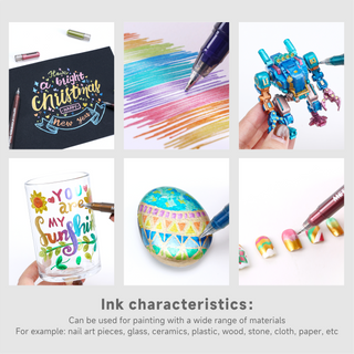 Stylos gel métalliques 48 couleurs Languo x Qimiart
