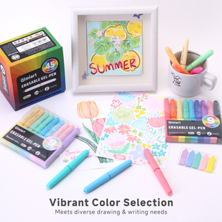 Languo x Qimiart 9 Farben Radierbare Gelstifte – Morandi Farben