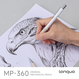 Languo 0.7mm Mechanical Pencil Set with Case, 4PCS Drafting Mechanical Pencils Kit