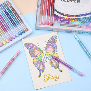 Glitter Gel Pens for Coloring, 36 Colors Special Shining Multi Glitter Gel Pens Colored Set
