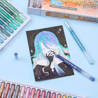 Glitter Gel Pens for Coloring, 54 Colors Special Shining Multi Glitter Gel Pens Colored Set