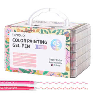 45 Colors Gel Pen Set for Coloring, Art & School Supplies