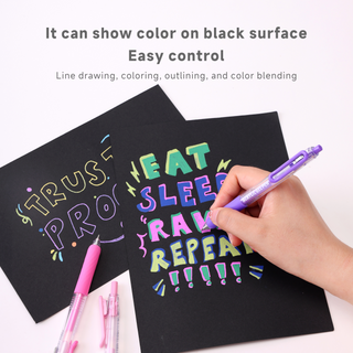 Languo 6 Colors Retractable Acrylic Gel Pens for Coloring