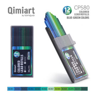 Languo x Qimiart 24 Pcs Retractable Colored Pencil Refills – 12 Colors