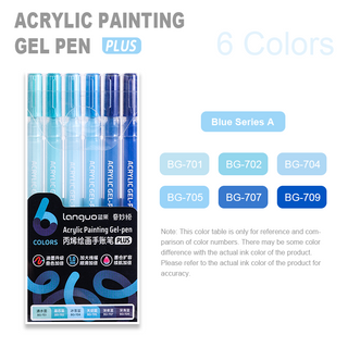Languo 6 Colors PLUS Acrylic Gel Pens for Coloring