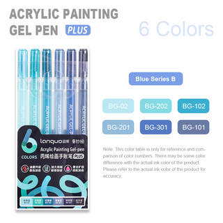 Languo 6 Colors PLUS Acrylic Gel Pens for Coloring