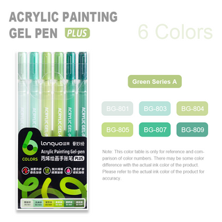 Languo 6 Colors PLUS Acrylic Gel Pens for Coloring