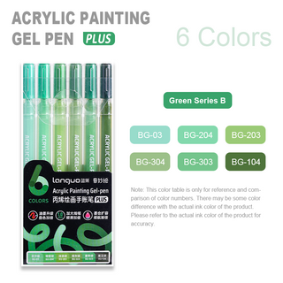 Languo 6 Colors PLUS Acrylic Gel Pens for Coloring