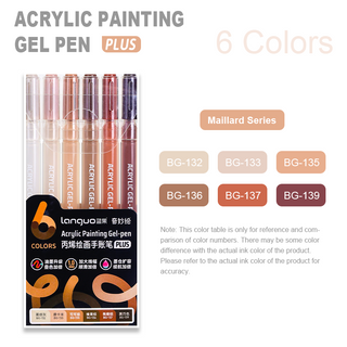 Languo 6 Colors PLUS Acrylic Gel Pens for Coloring