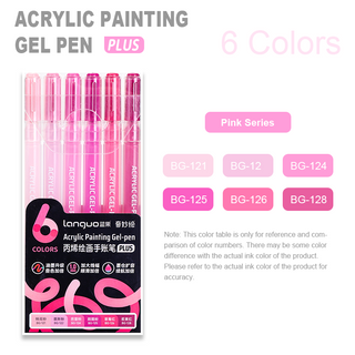 Languo 6 Colors PLUS Acrylic Gel Pens for Coloring