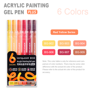 Languo 6 Colors PLUS Acrylic Gel Pens for Coloring