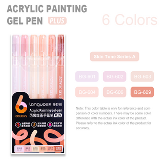 Languo 6 Colors PLUS Acrylic Gel Pens for Coloring